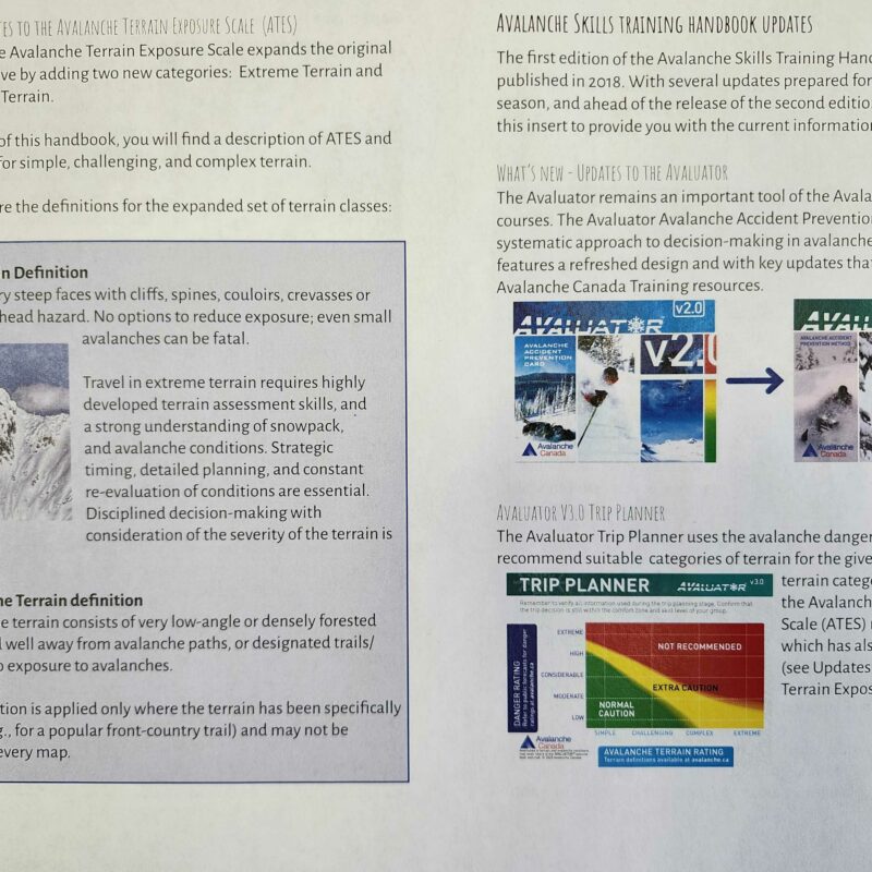 Avalanche safety course manual (FR)