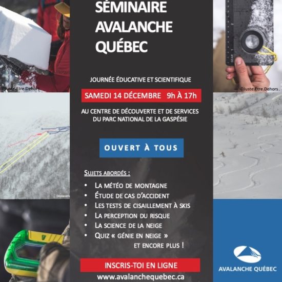 SÉMINAIRE AVALANCHE QUÉBEC (terminé)